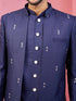 Men Embroidered Indo-Western Coat with Pyjama Set
