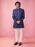 Men Embroidered Indo-Western Coat with Pyjama Set