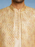 Men Cream Embroidered Silk Blend Jodhpuri with Kurta & Pant Set