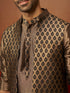 Men Bronze Black Silk 3-Piece Jacquard Set