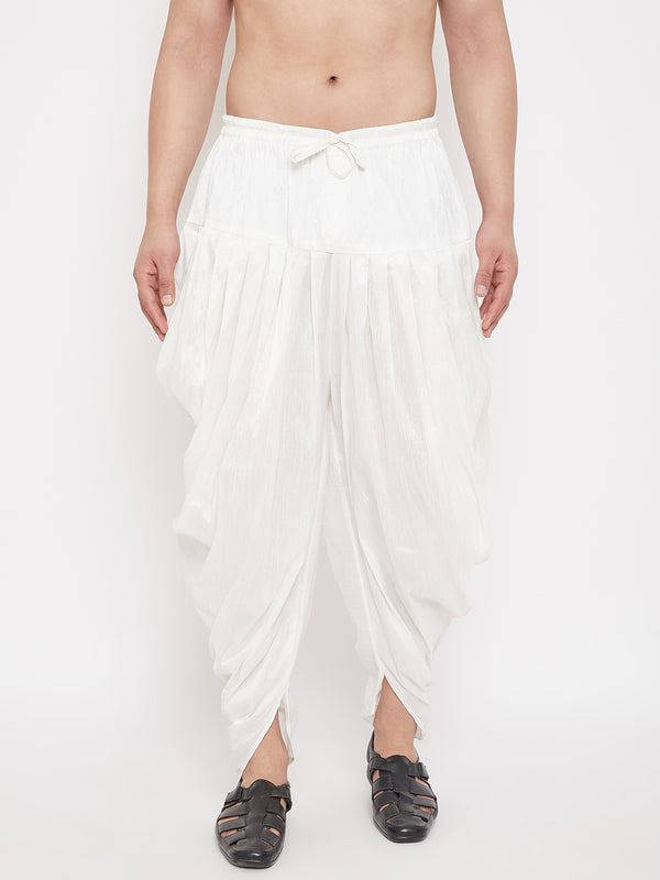 Men's White Dhoti Pants