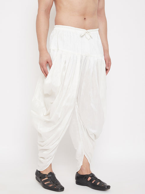 Men's White Dhoti Pants
