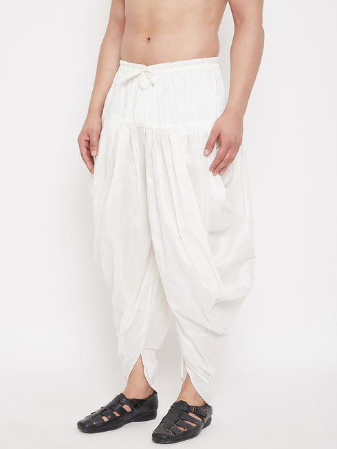 Men's White Dhoti Pants