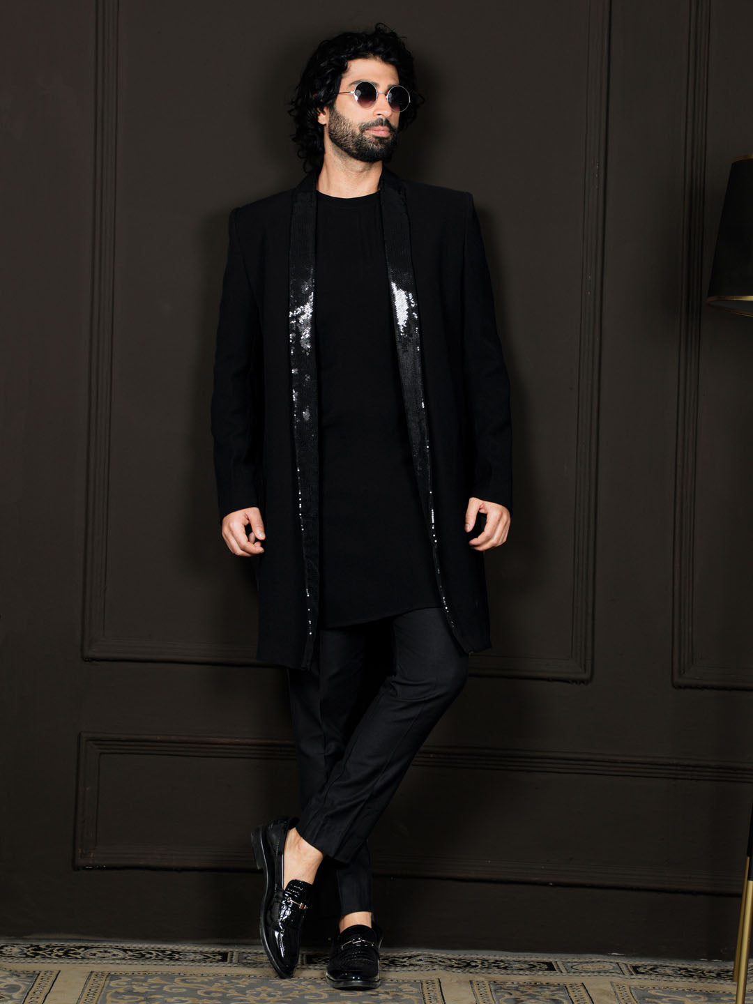 Men's Black Imported Lachka Combo Set