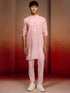 Men's Peach Cotton Linen 3-Piece Nehru Set
