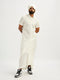 Men's White Viscose Kurta Lungi And Safa Set