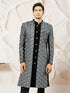Men's Gray Velvet Indo Western