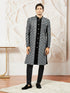 Men's Gray Velvet Indo Western,Semi Indo And Pyjama Set