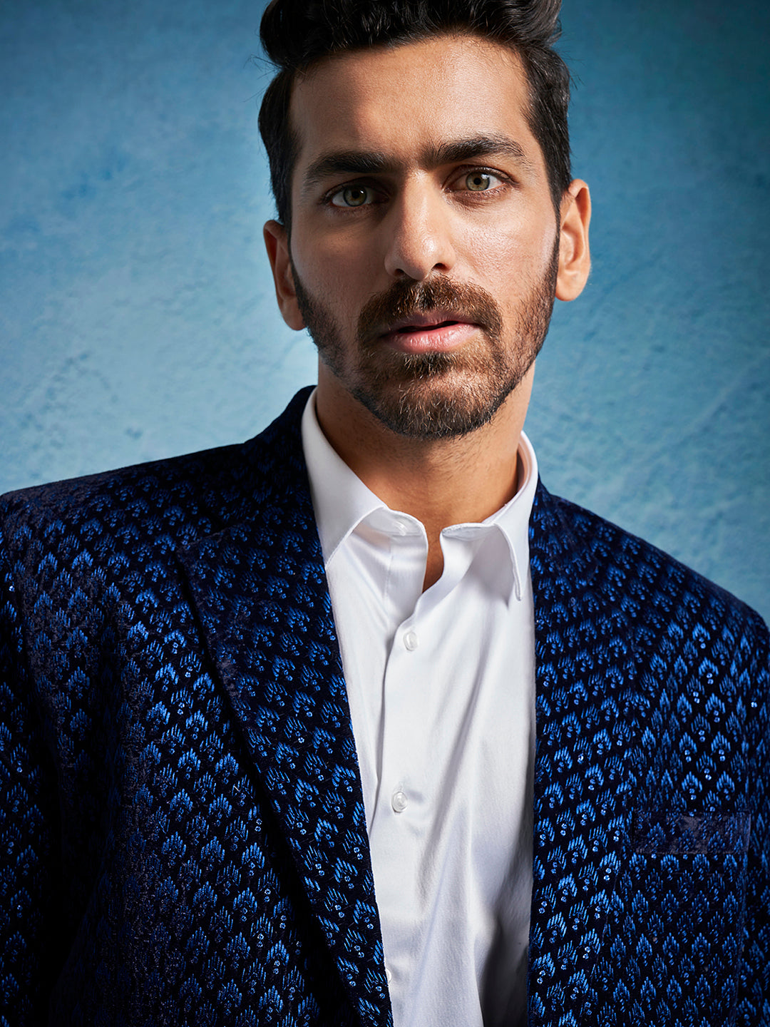 Men's Blue Velvet Blazer