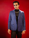 Men's Blue Satin Blazer