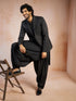 Men's Black Solid Imported Suiting Blazer