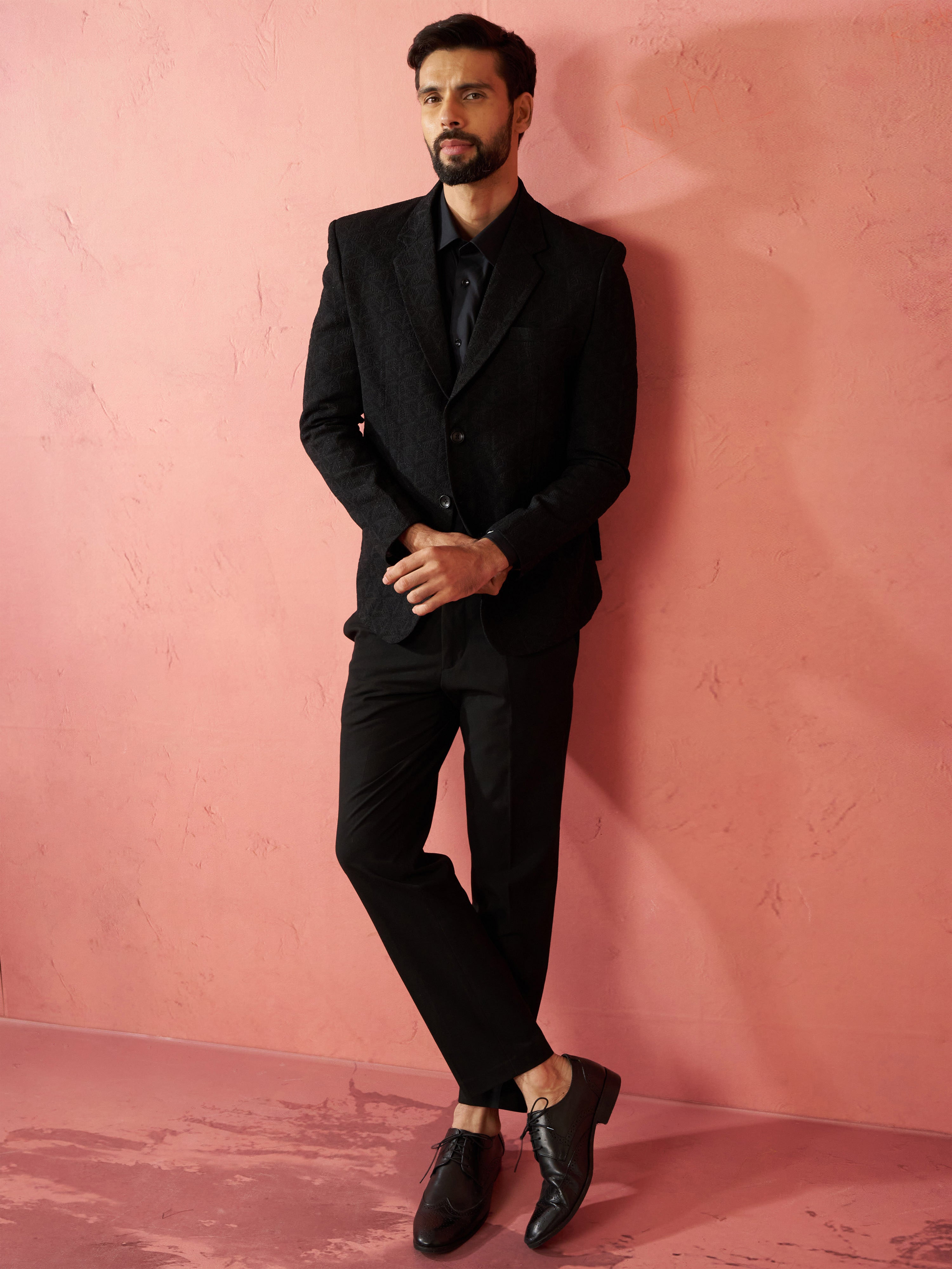 men’s blazer and straight pant set