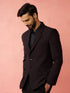 Men's Wine Bafta Embossed Blazer