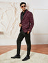 Men's Wine Velvet Blazer