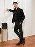 Men's Black Velvet Blazer