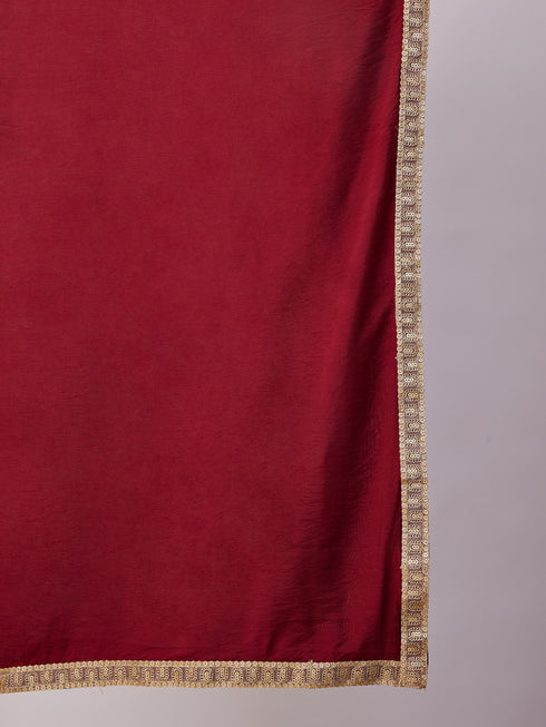 Men's Maroon Dupatta