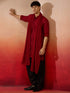 Men's Maroon Georgette Plain Dupatta