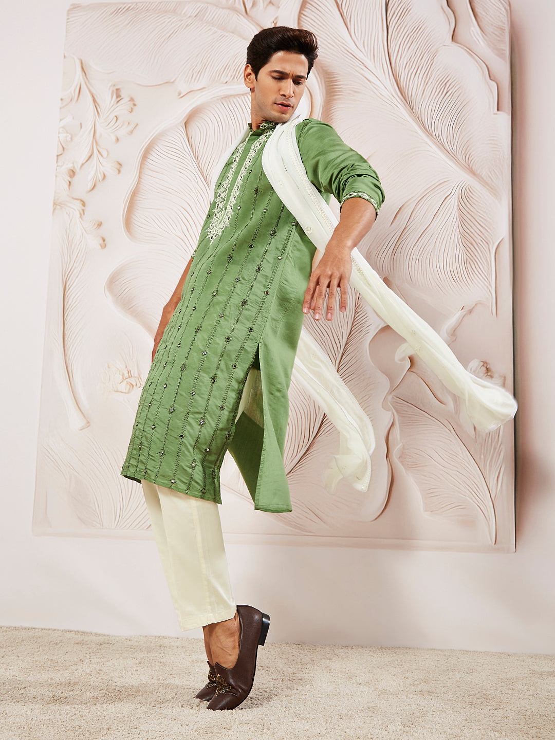 Men's White - Dupatta