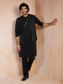 Men's Black Solid Dupatta