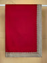 Men's Red Cotton-Silk-Blend Solid Dupatta
