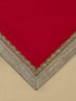 Men's Red Cotton-Silk-Blend Solid Dupatta