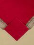 Men's Red Cotton-Silk-Blend Solid Dupatta