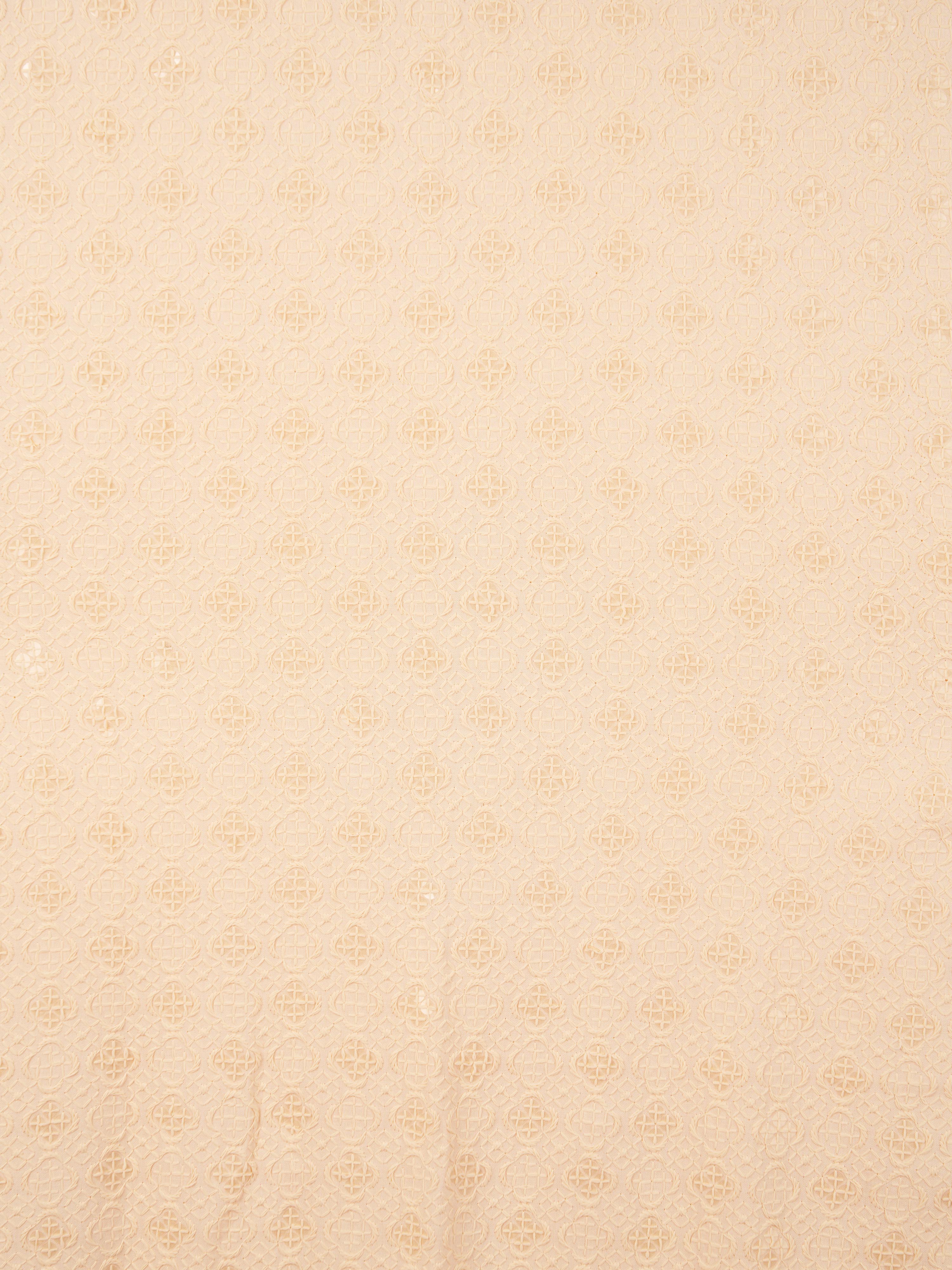 Men Peach Silk Blend Embroidered Dupatta