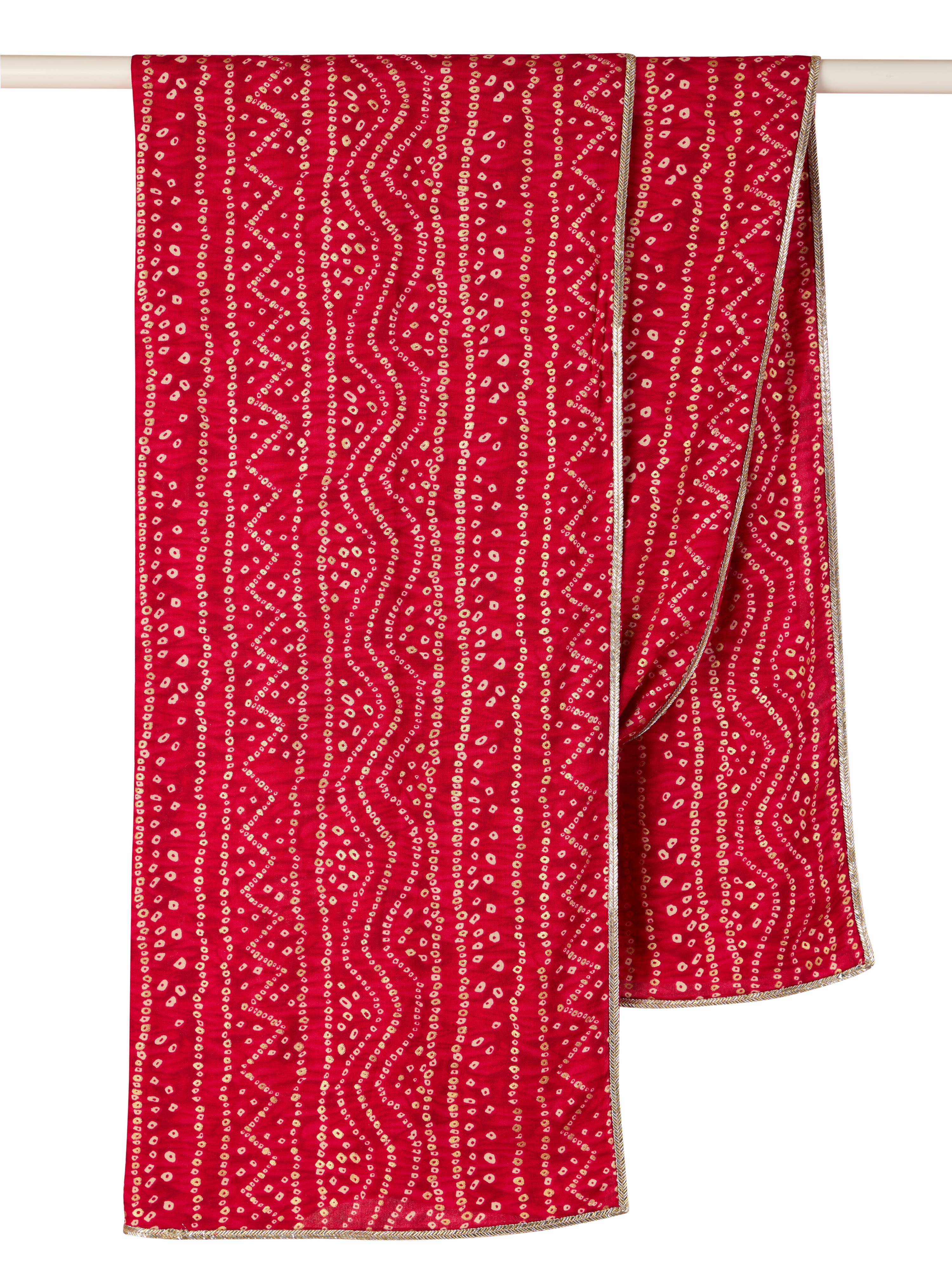 Men's Falsa Rayon Bandhani Print Dupatta