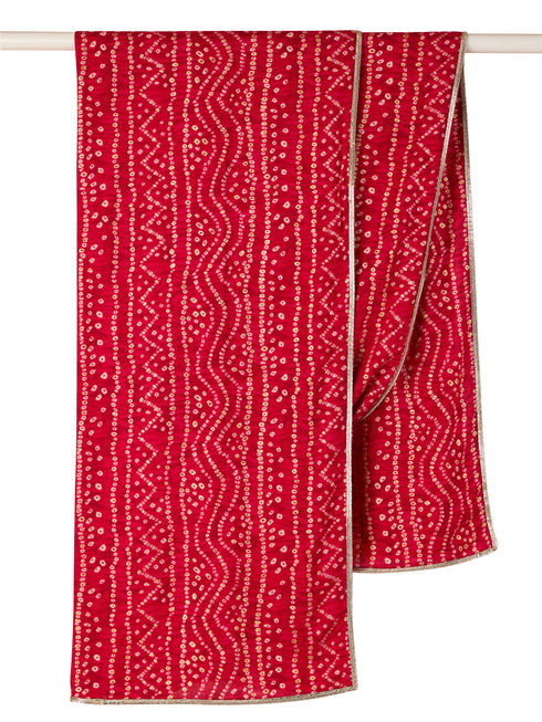 Men's Falsa Rayon Bandhani Print Dupatta