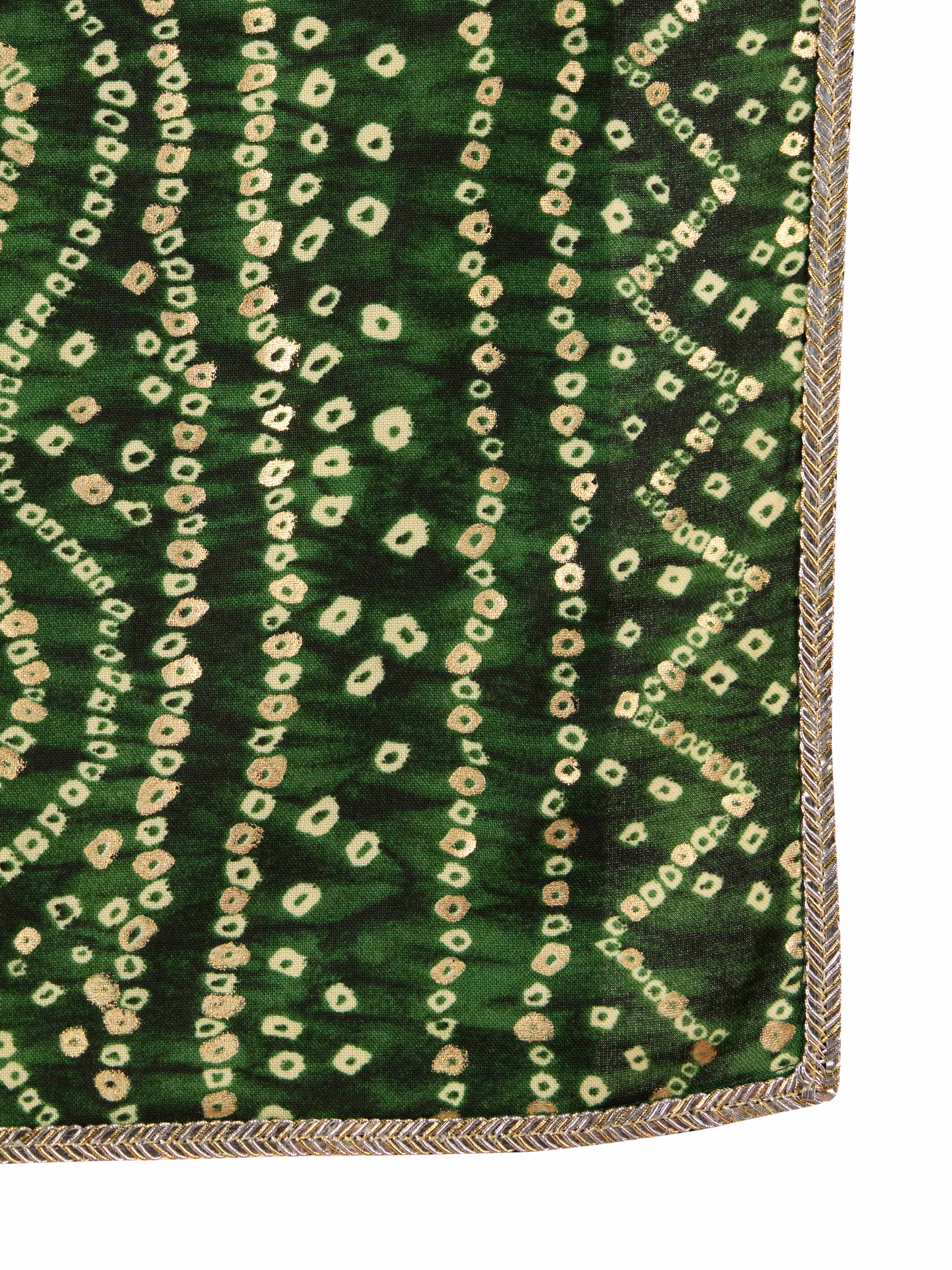 Men's Green Rayon Bandhani Print Dupatta