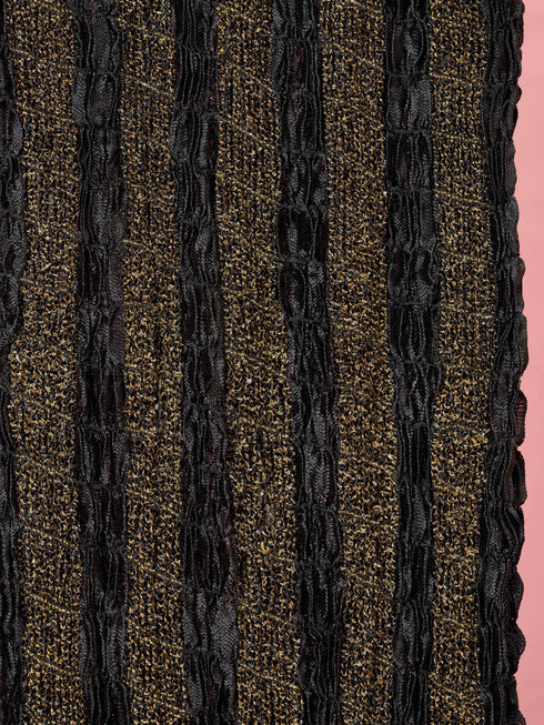 Elegant Black Crushed Dupatta