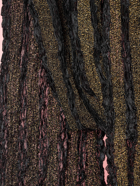 Elegant Black Crushed Dupatta