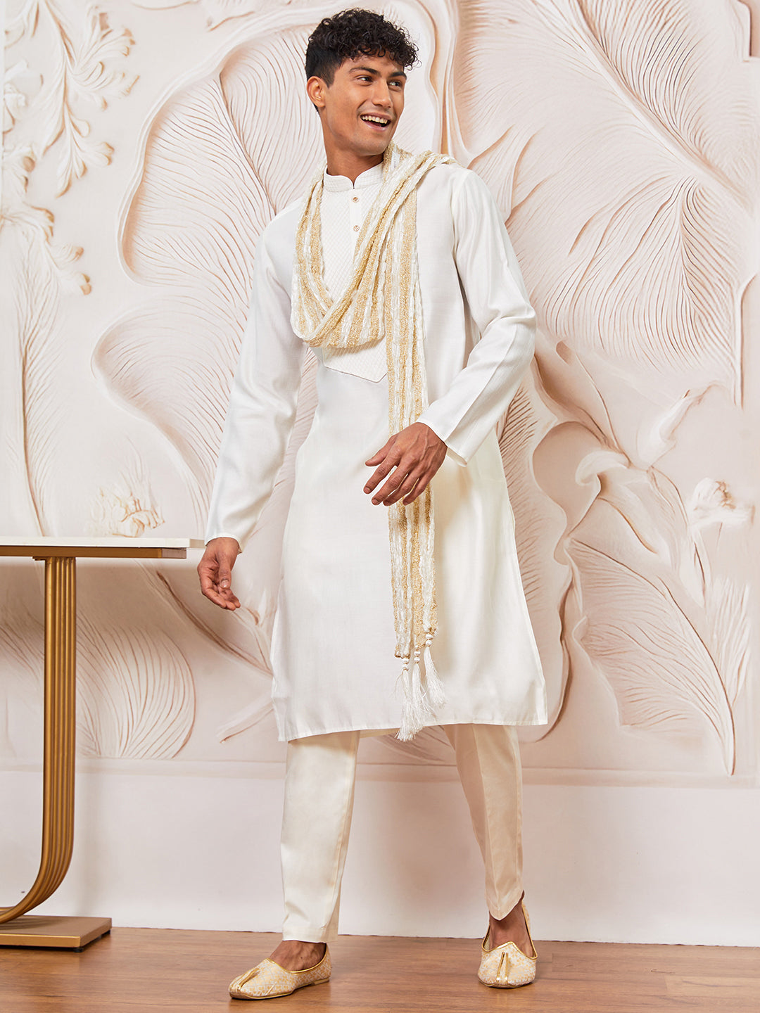 Men's White - Dupatta