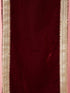 Men's Maroon Solid Velvet Kurta with Tassel Dupatta