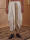 Men Cream Viscose Silk Solid Plain Elasticated Dhoti Festive Onam & Wedding Ethnic Wear