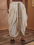 Men Cream Viscose Silk Solid Plain Elasticated Dhoti Festive Onam & Wedding Ethnic Wear