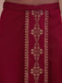 Men's Maroon Viscose Self Design Dhoti
