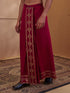 Men's Maroon Viscose Self Design Dhoti