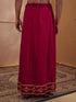 Men's Maroon Viscose Self Design Dhoti