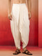 Men's White Viscose Dhoti Pants