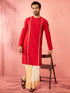Men's Cream Viscose Dhoti Screen Print Ethnic
