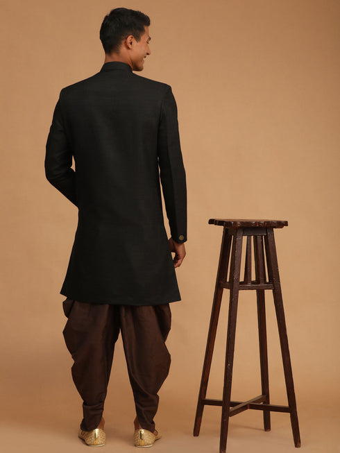 Men's Black Sherwani Set