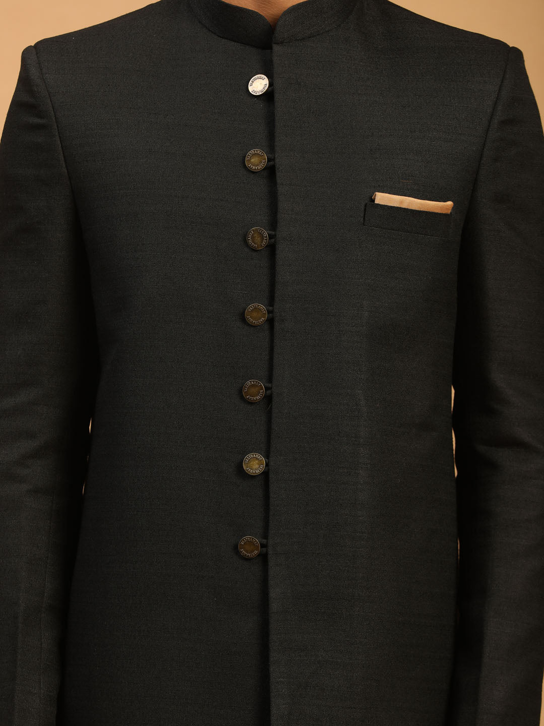 Men's Black Sherwani Set