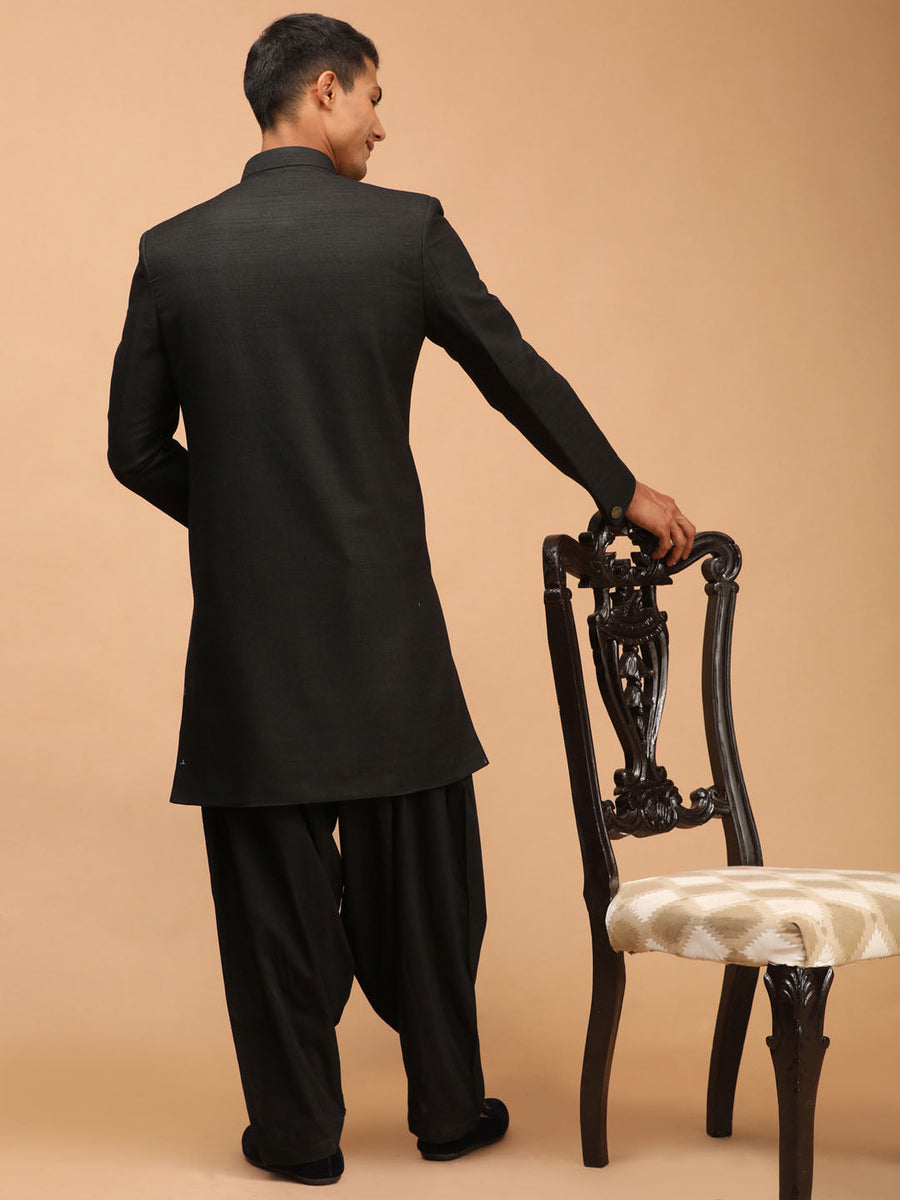 Men's Black Sherwani Set – vastramay