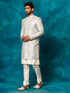 Men's Grey Imported Jacquard Indo With Kurta Pyjama Set