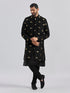 Men's Black Viscose Sherwani Set