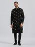 Men's Black Viscose Sherwani Set