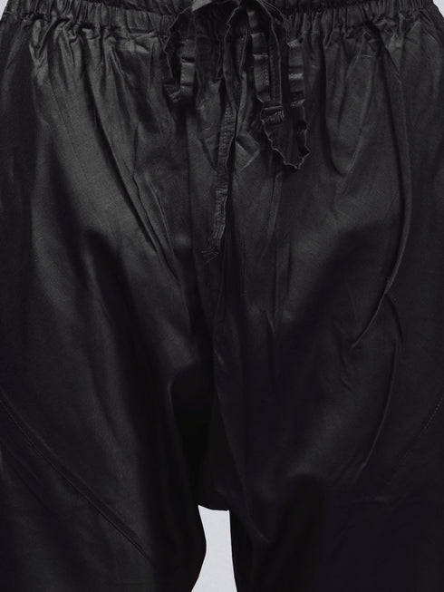 Men's Black Viscose Sherwani Set