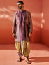 Men's Purple Silk Blend Sherwani Set