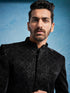 Men's Black Velvet Sherwani Set